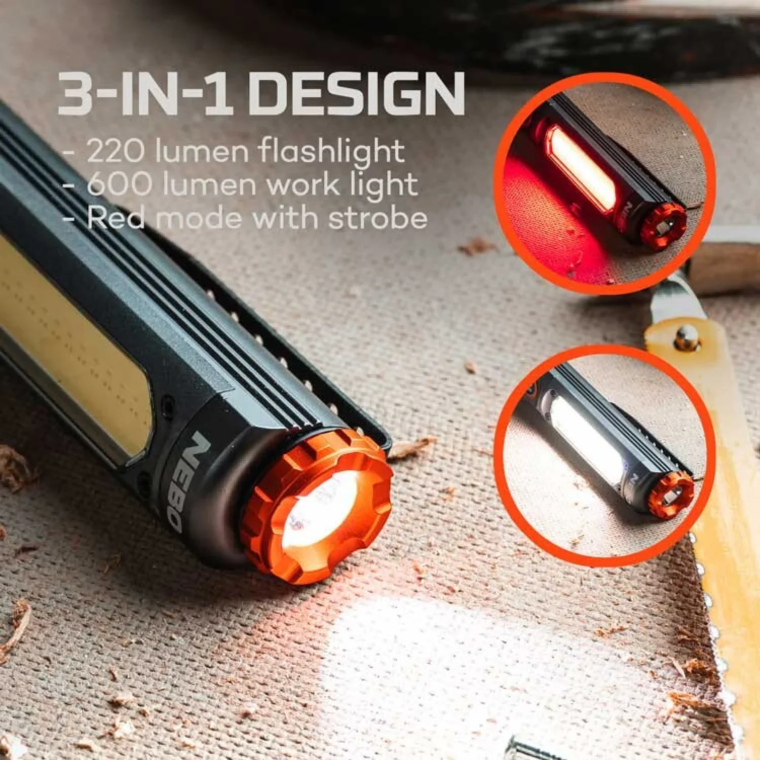 Big Larry 600 Rechargeable Work Light - Image 3