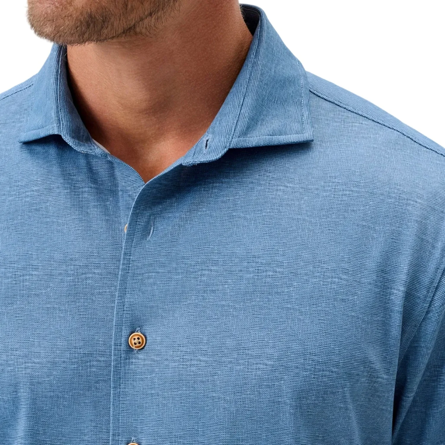 Men's Breck Hangin’ Out Knit Short Sleeve Button-Up Shirt - Image 3