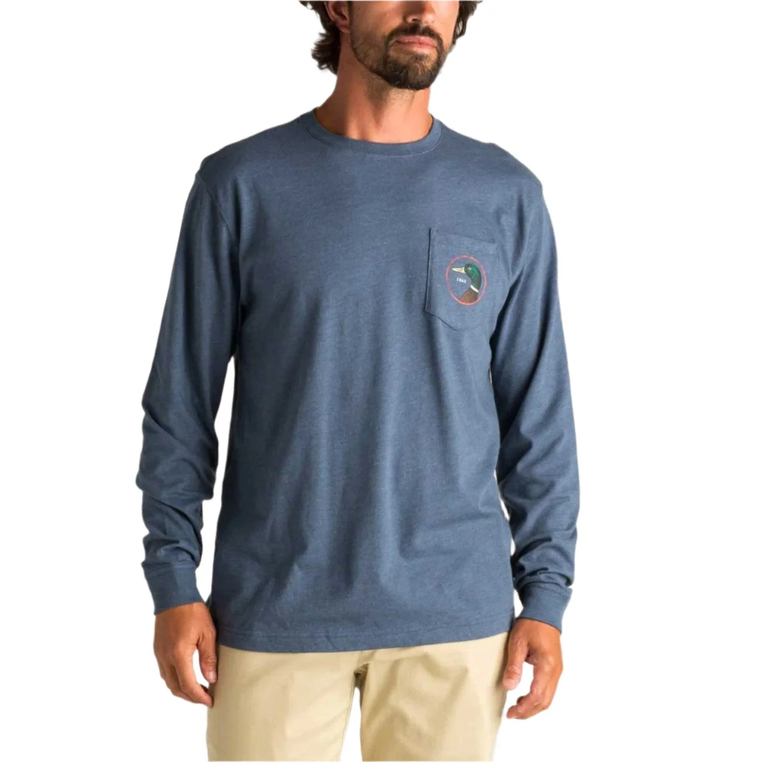 Men's Duck Head Logo Long Sleeve T-Shirt - Image 3