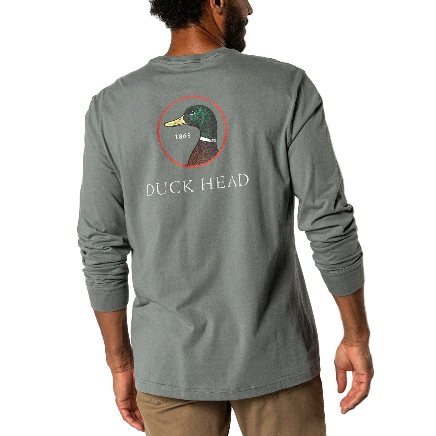 Men's Duck Head Logo Long Sleeve T-Shirt - Image 5