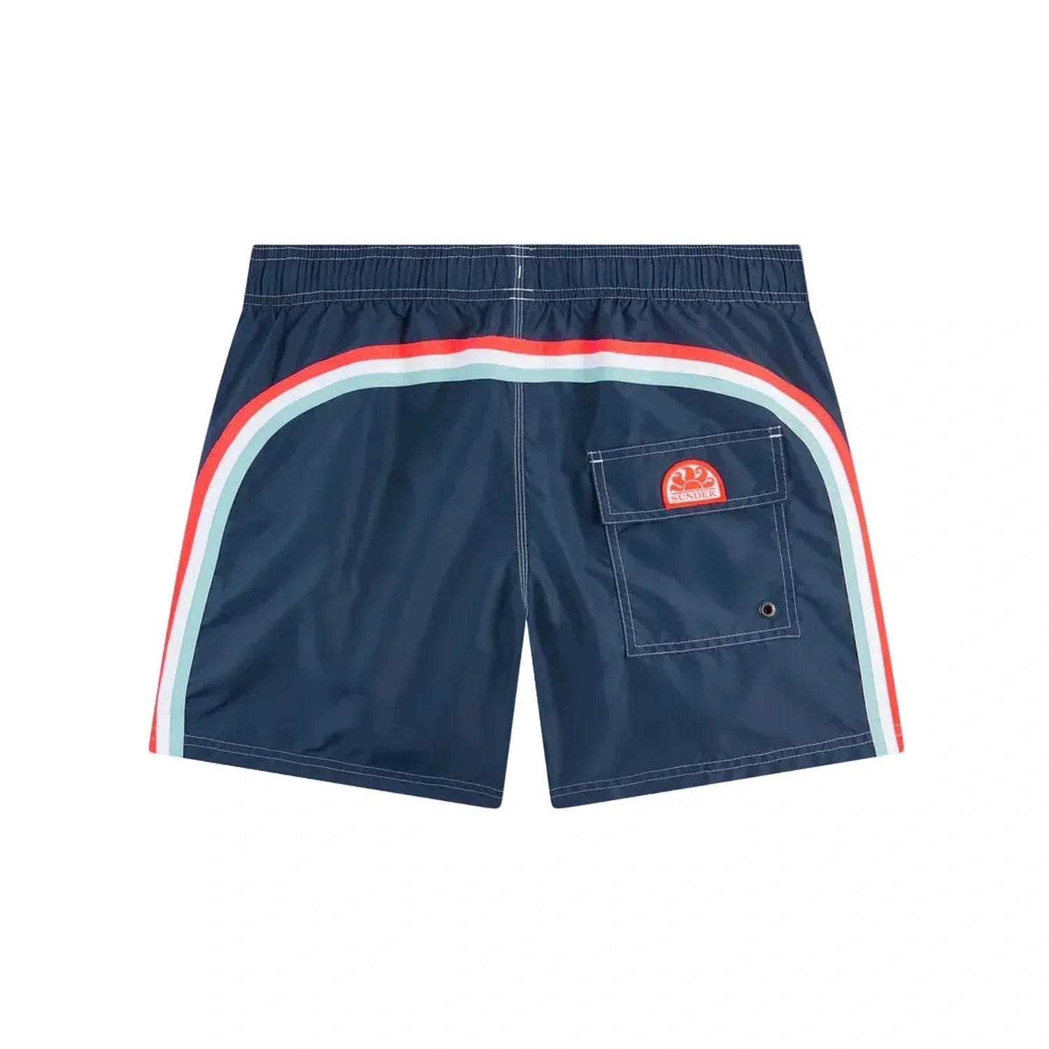 Men's Iconic Taffeta Short Swim Shorts with Elastic Waist (14") - Image 2