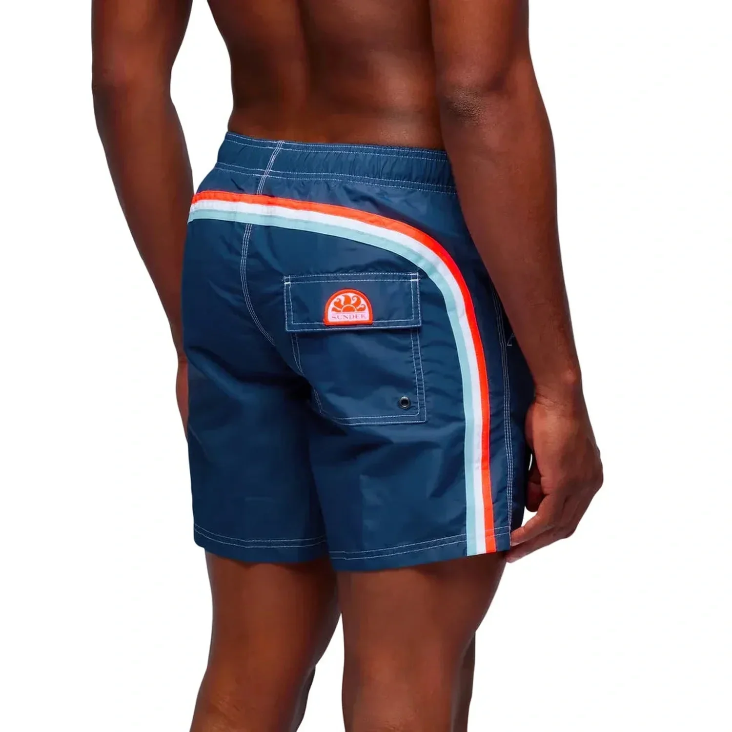Men's Iconic Taffeta Stretch Waist Mid-Length Swim Shorts (16")