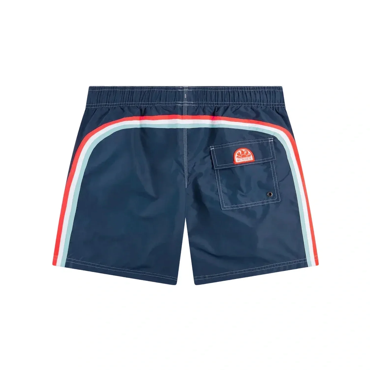 Men's Iconic Taffeta Stretch Waist Mid-Length Swim Shorts (16") - Image 2