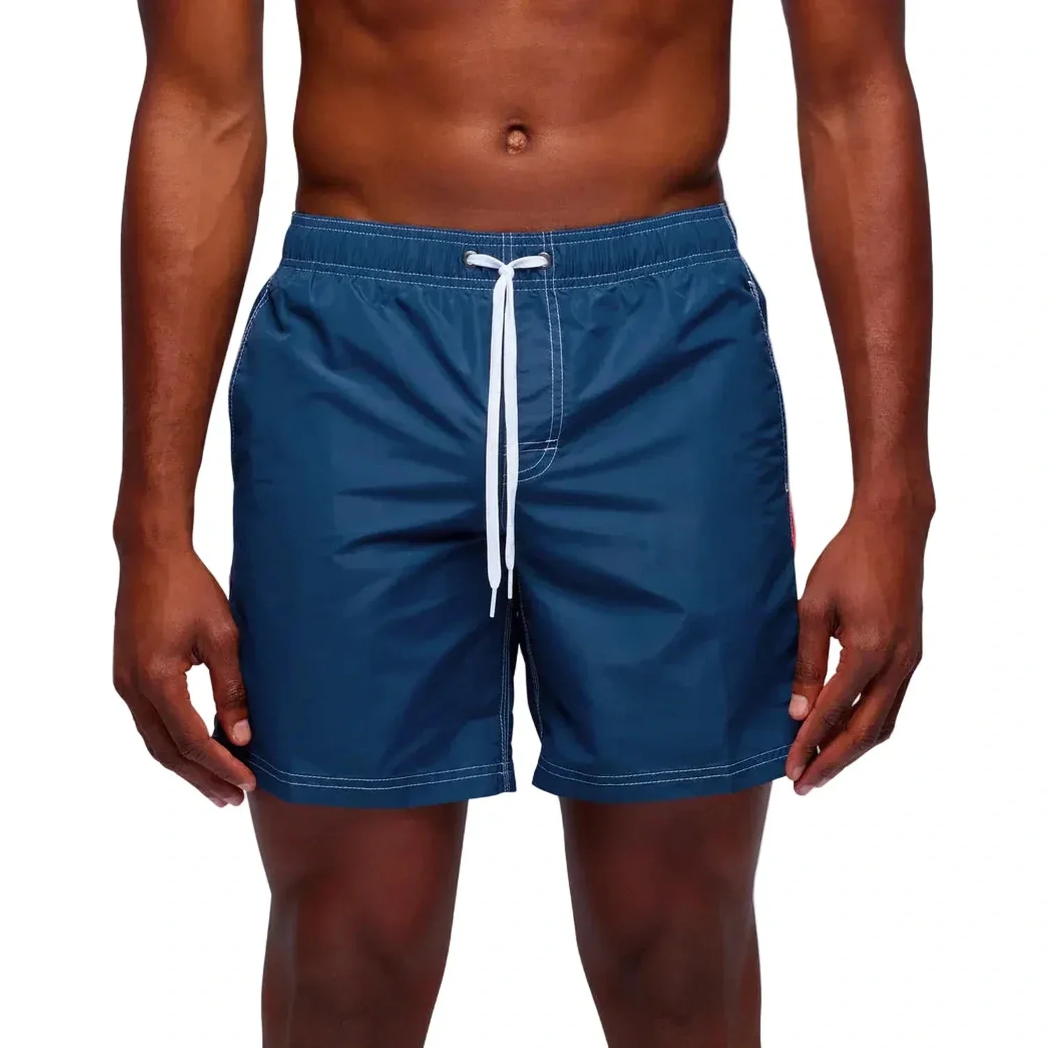Men's Iconic Taffeta Stretch Waist Mid-Length Swim Shorts (16") - Image 3