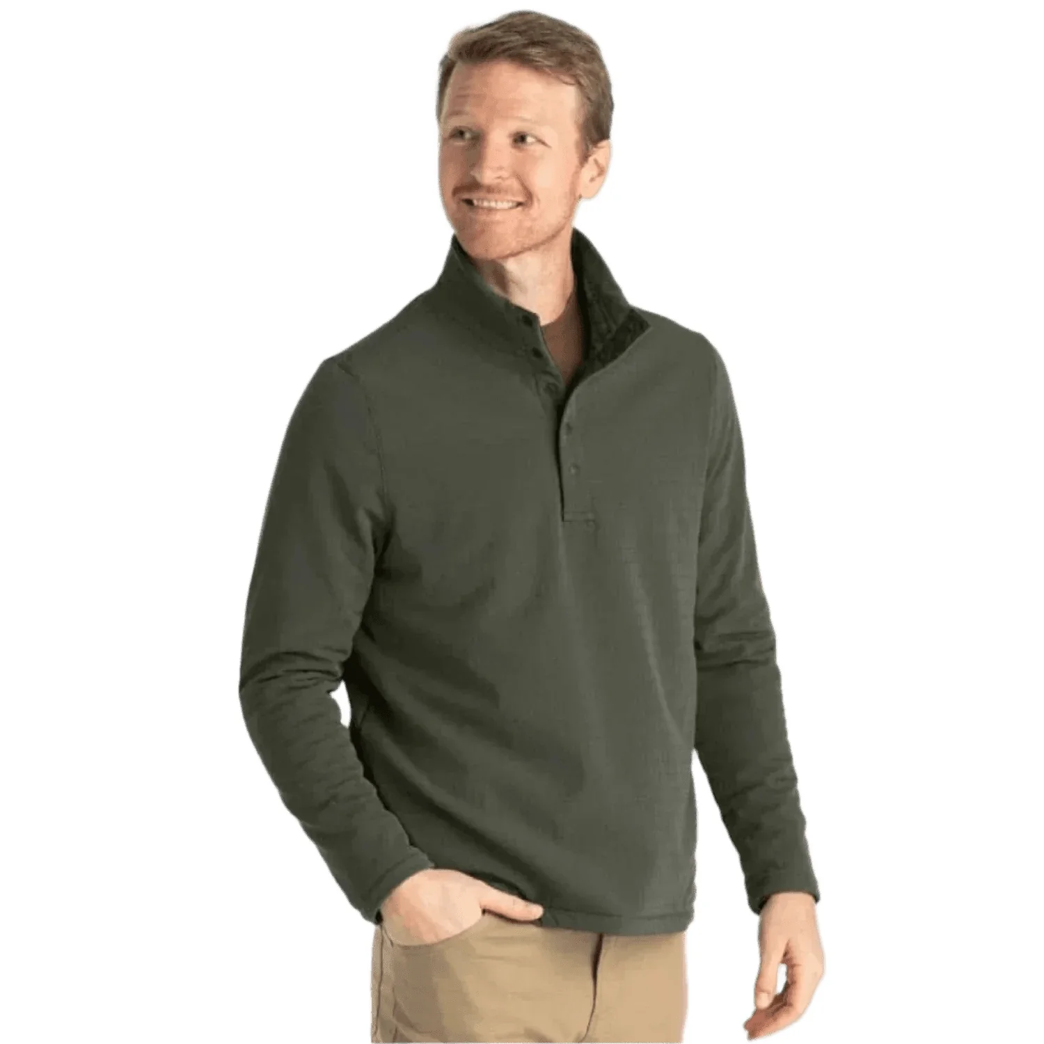 Men's Gridback Fleece Snap Pullover - Image 15