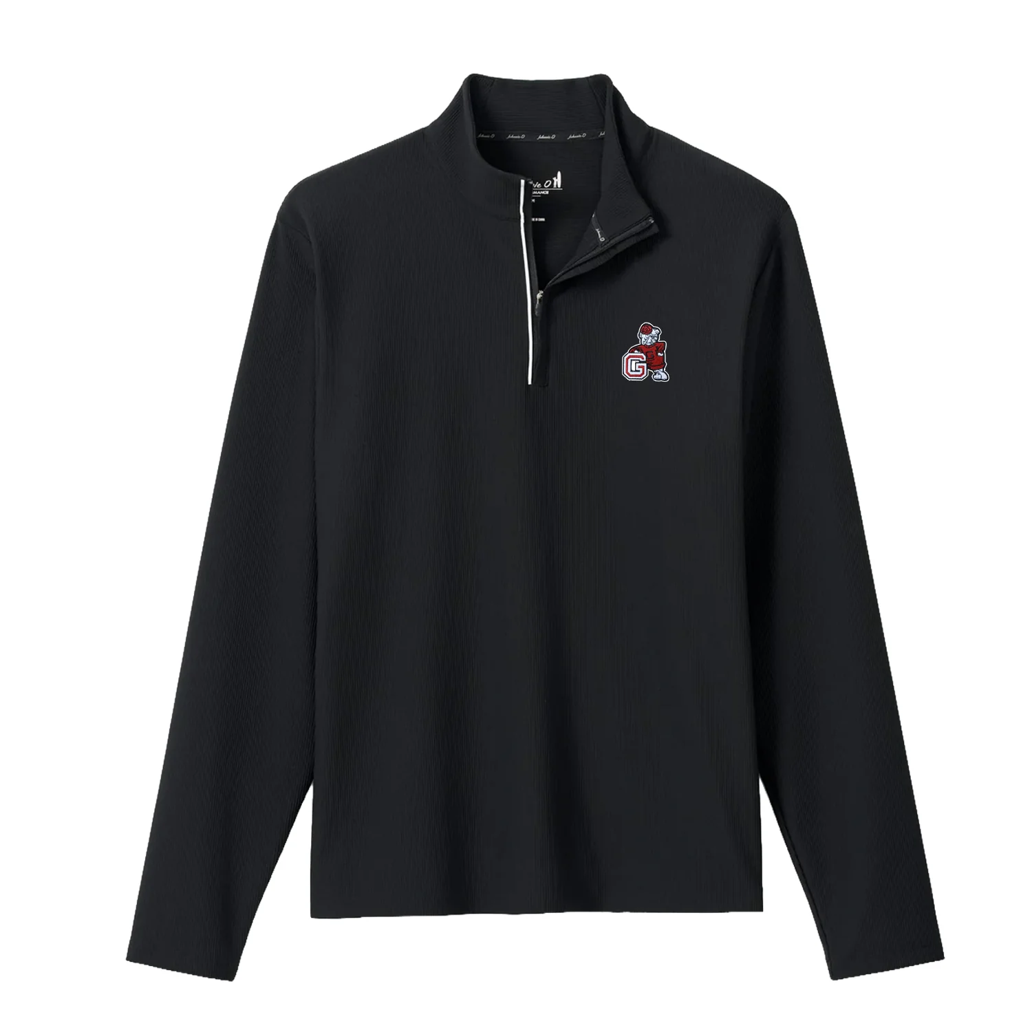 Men's Georgia Hoppin Ribbed Knit Performance 1/4 Zip Pullover