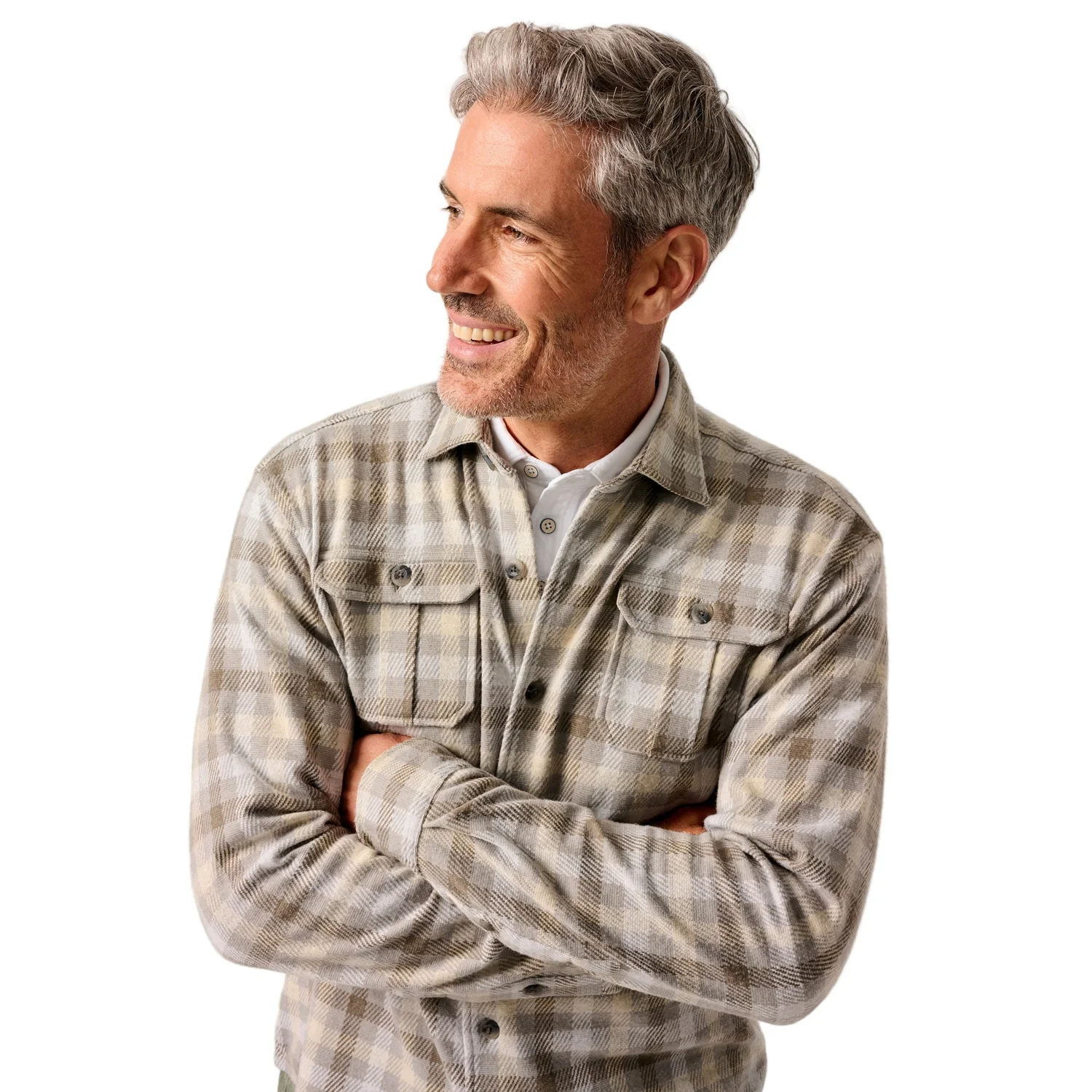 Men's Marcelo Plaid Flannel Knit Button-Up Shirt - Image 3