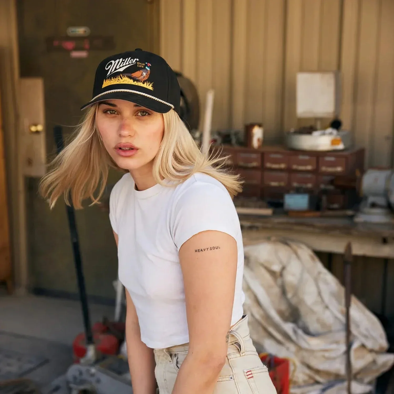 Miller High Life Canvas Cappy Hat | Army Green - Image 2