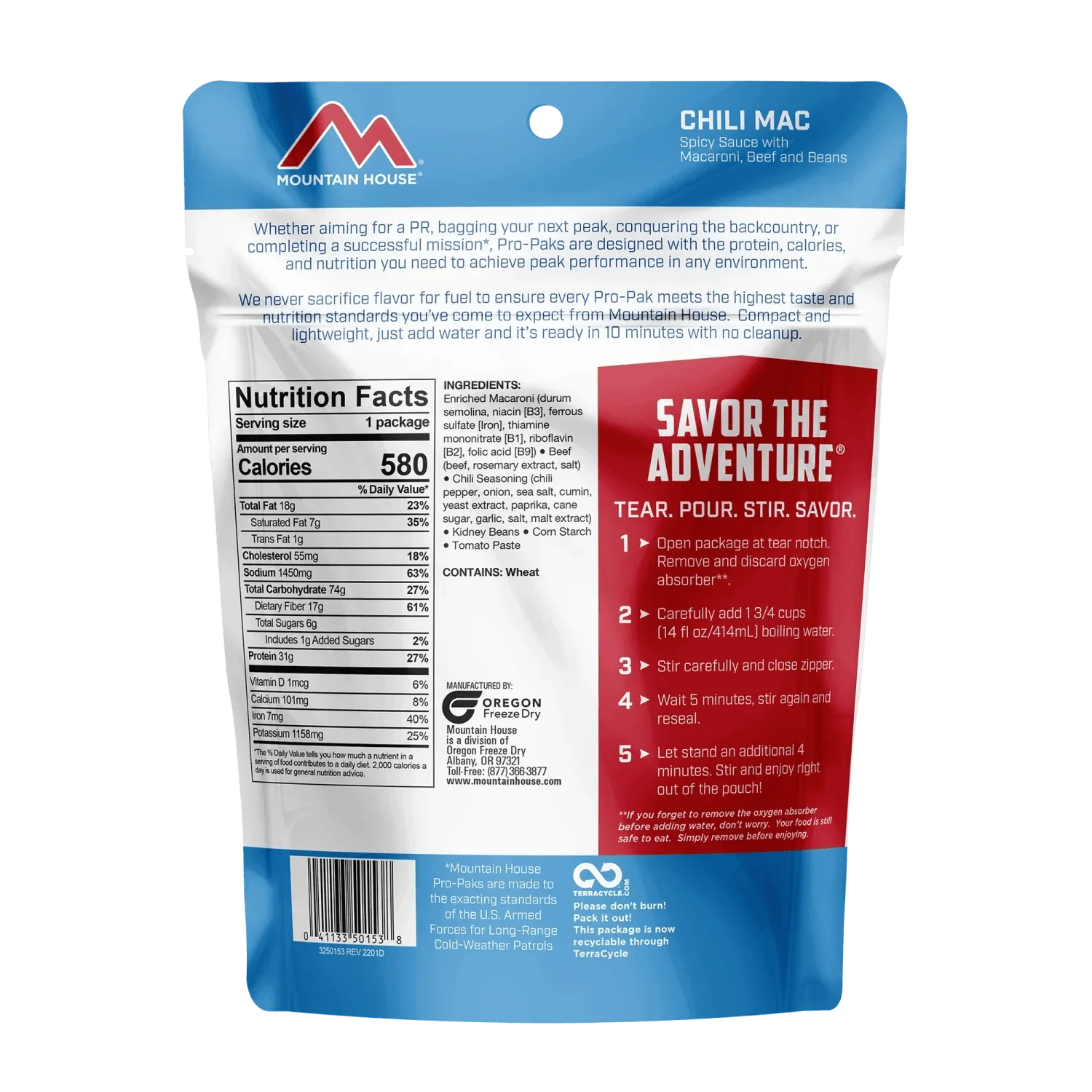 Mountain House Pro-Pak - Chili Mac With Beef - Image 2