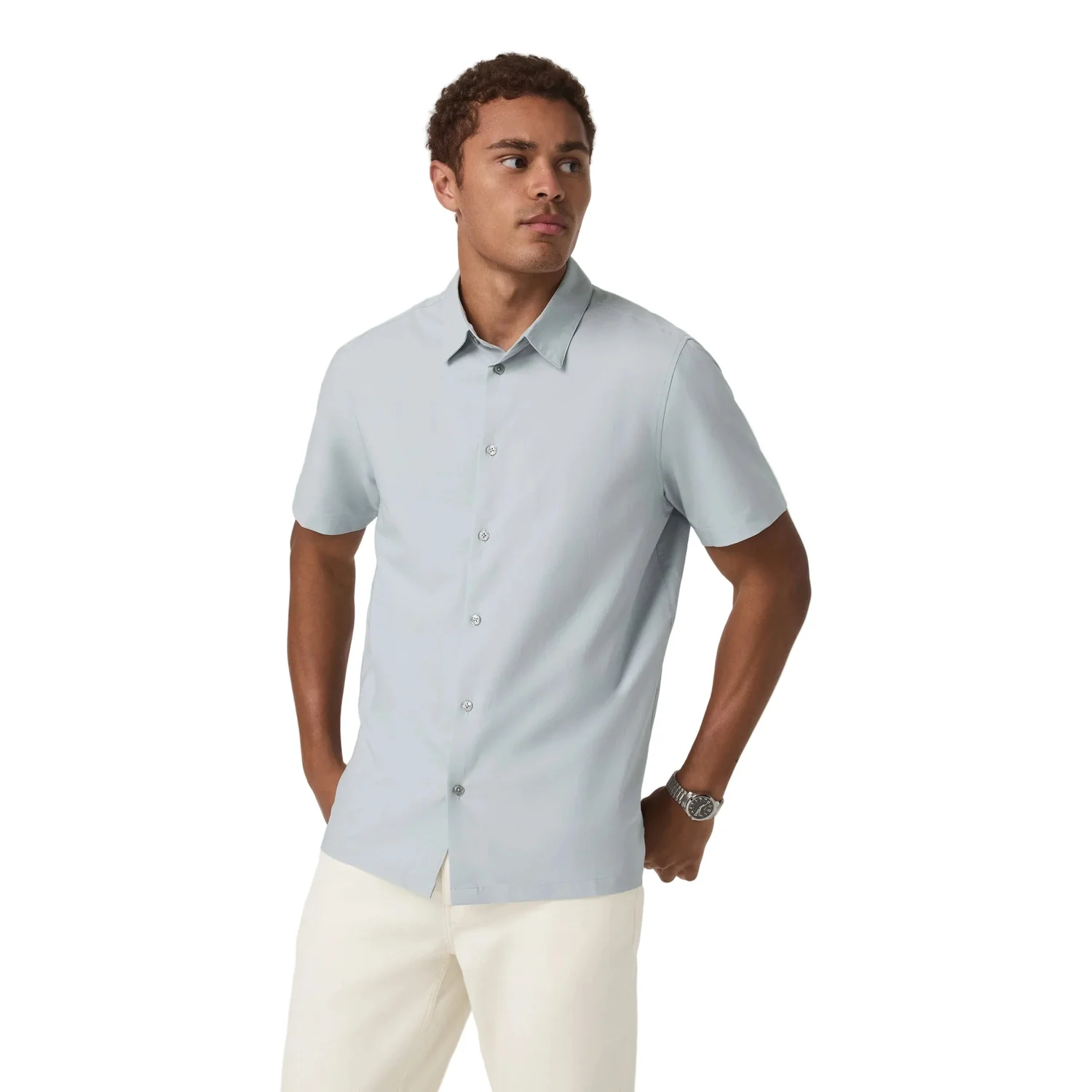 Men's Short Sleeve Manhattan Button Down
