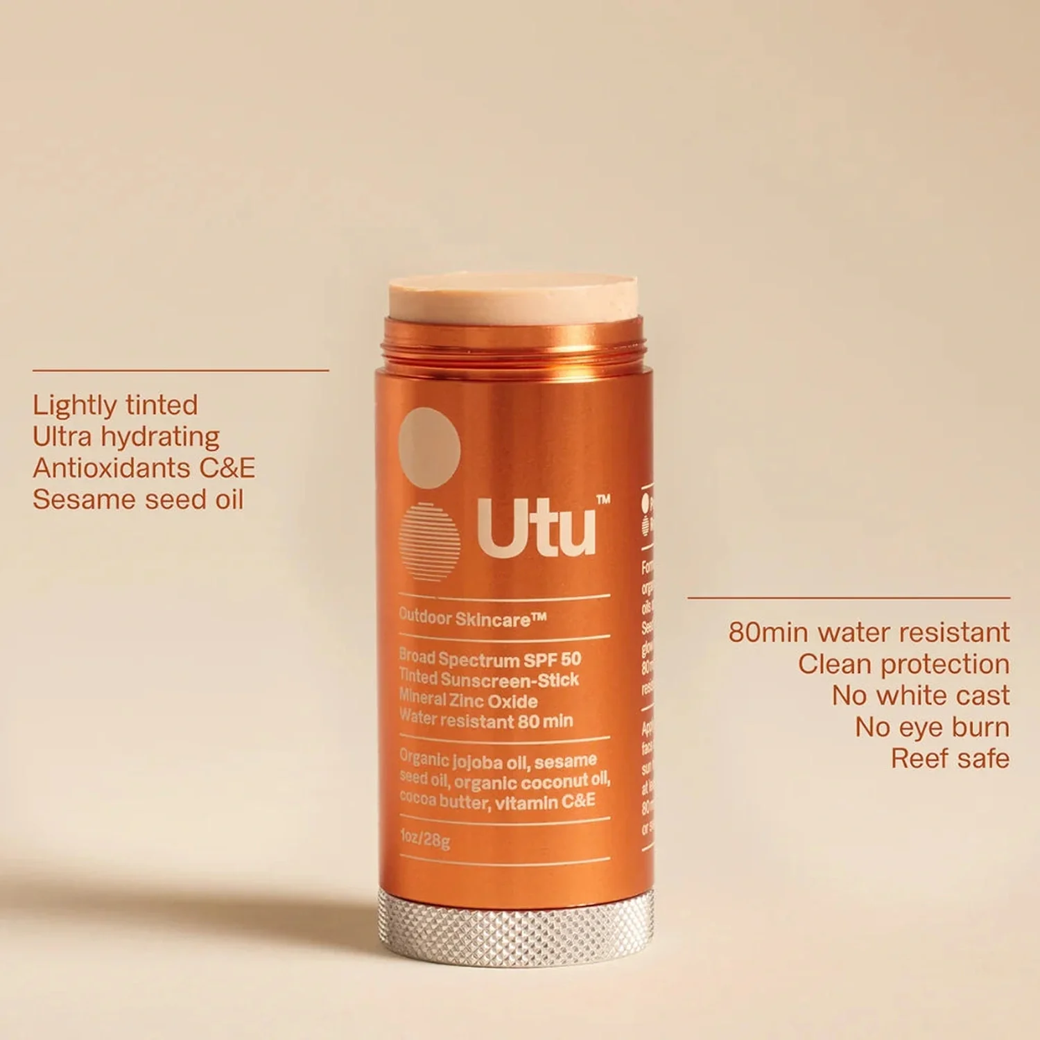 SPF50 Lightly Tinted Mineral Sunscreen Stick - Image 2