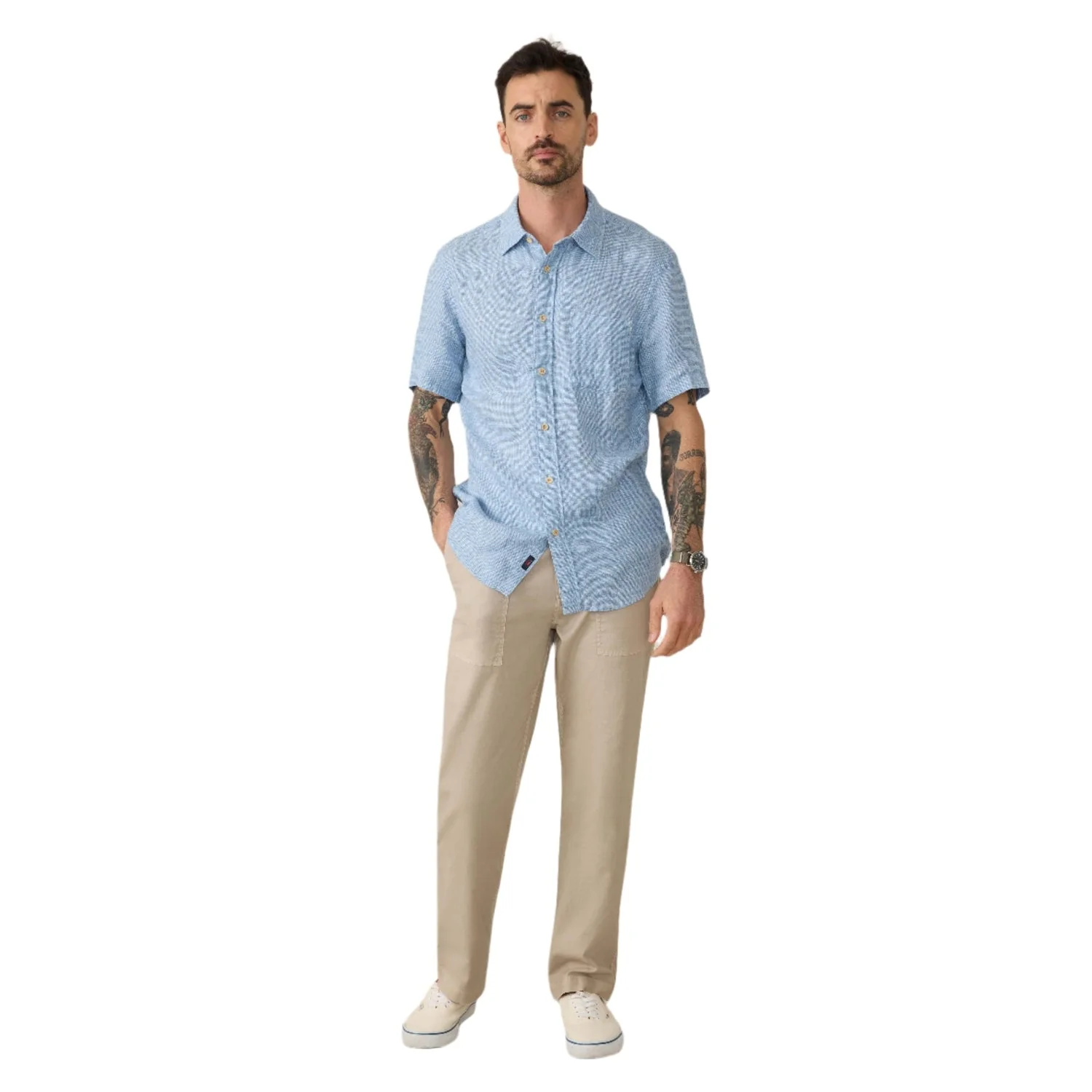 Men's Short-Sleeve Palma Linen Shirt - Image 11