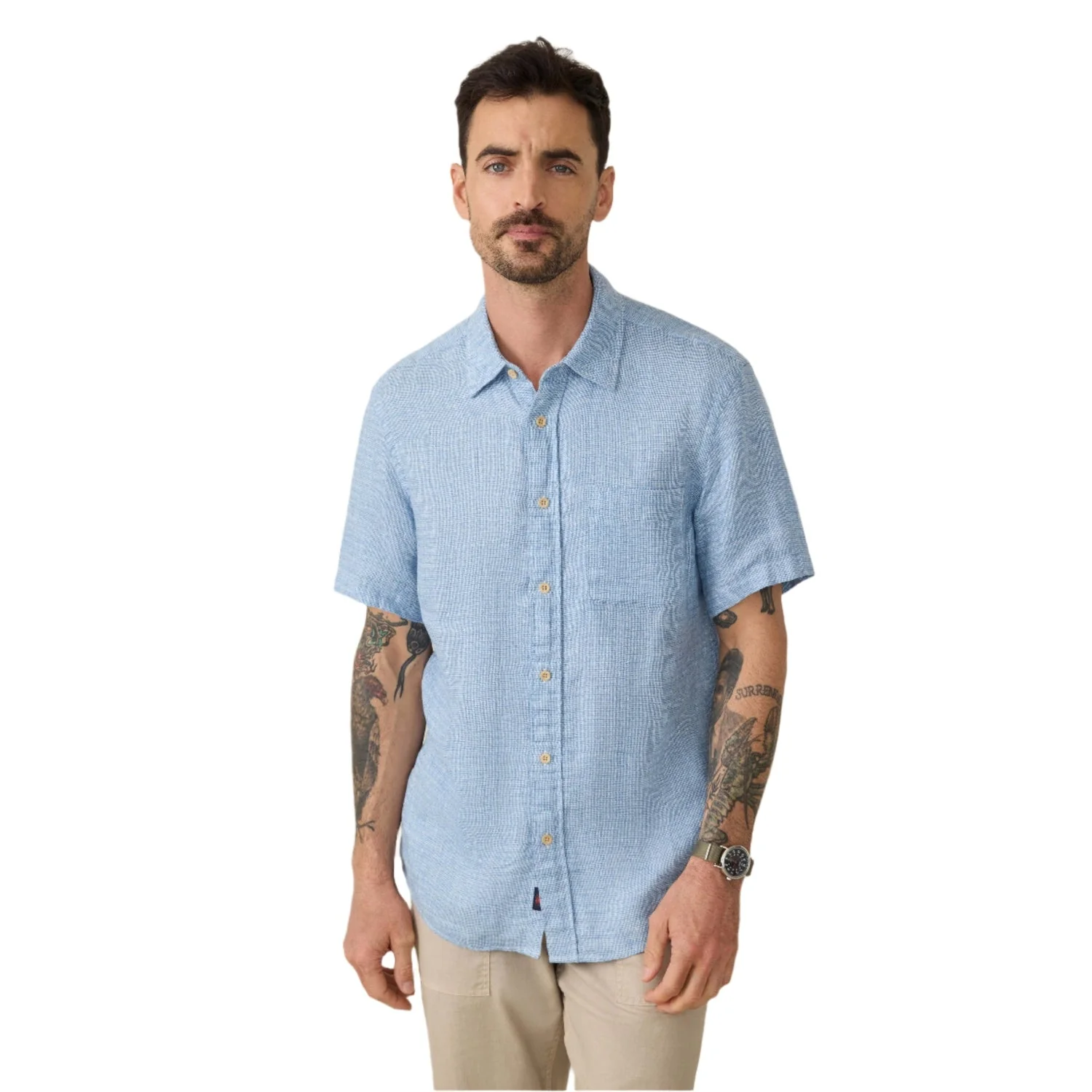 Men's Short-Sleeve Palma Linen Shirt - Image 8