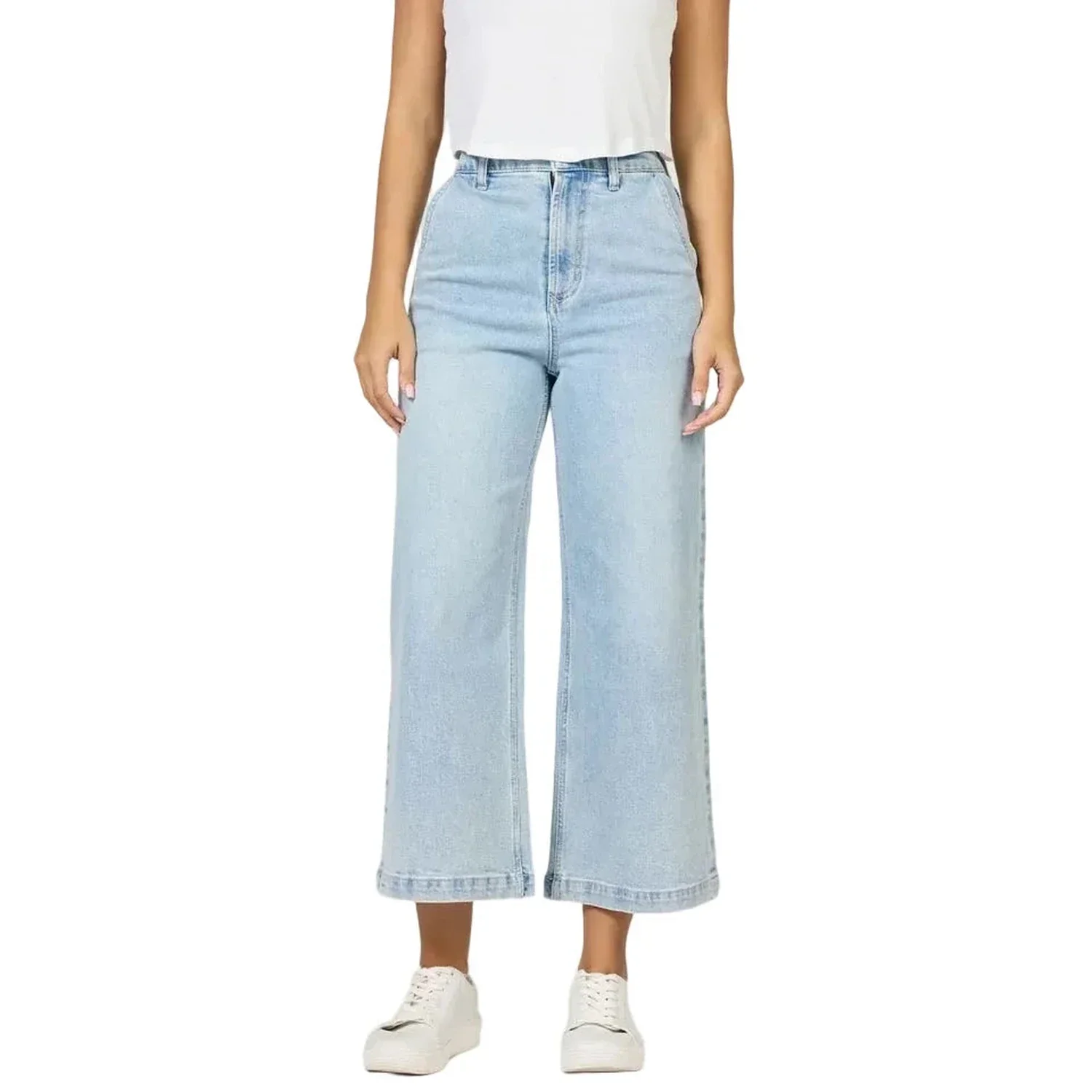 Women's Audrey High Rise Wide Leg Cropped Jeans