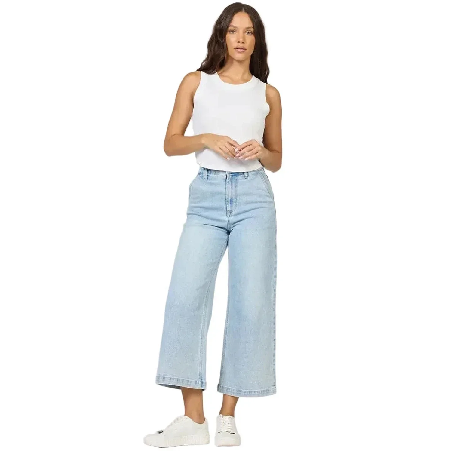Women's Audrey High Rise Wide Leg Cropped Jeans - Image 2