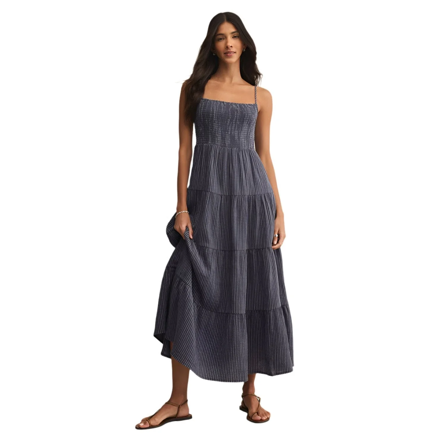 Women's Balos Striped Gauze Maxi Dress - Image 6