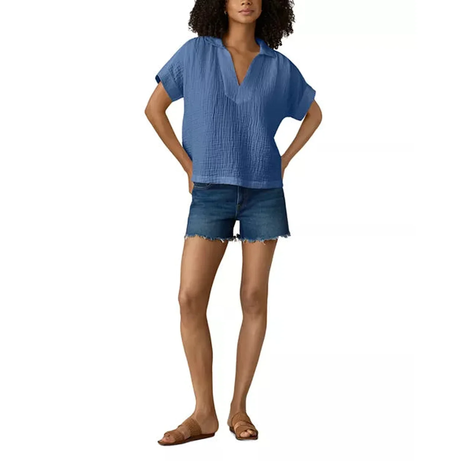 Women's Dune Cotton Gauze Zoe Top - Image 2
