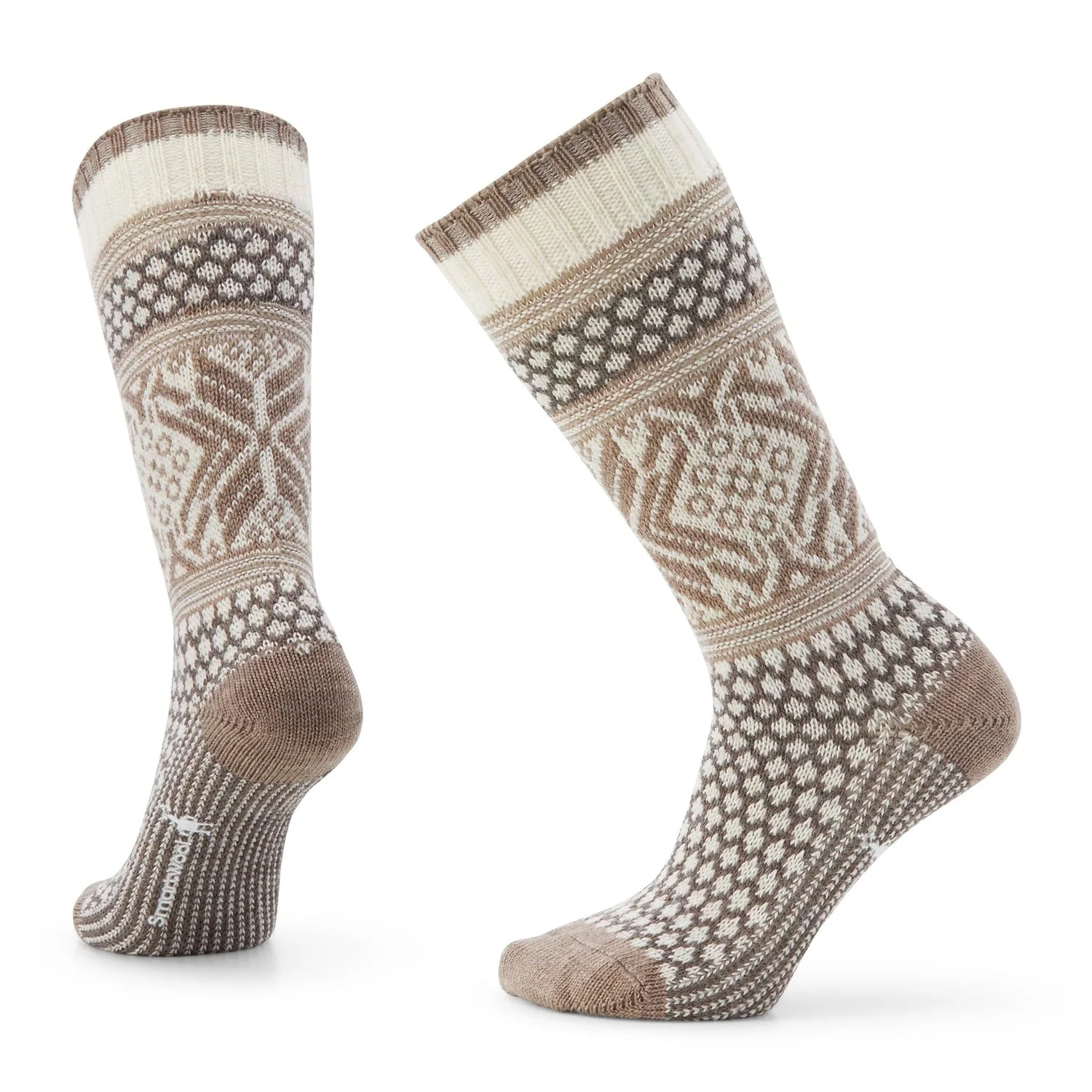Women's Everyday Cozy Popcorn Snowflake Pattern Crew Socks