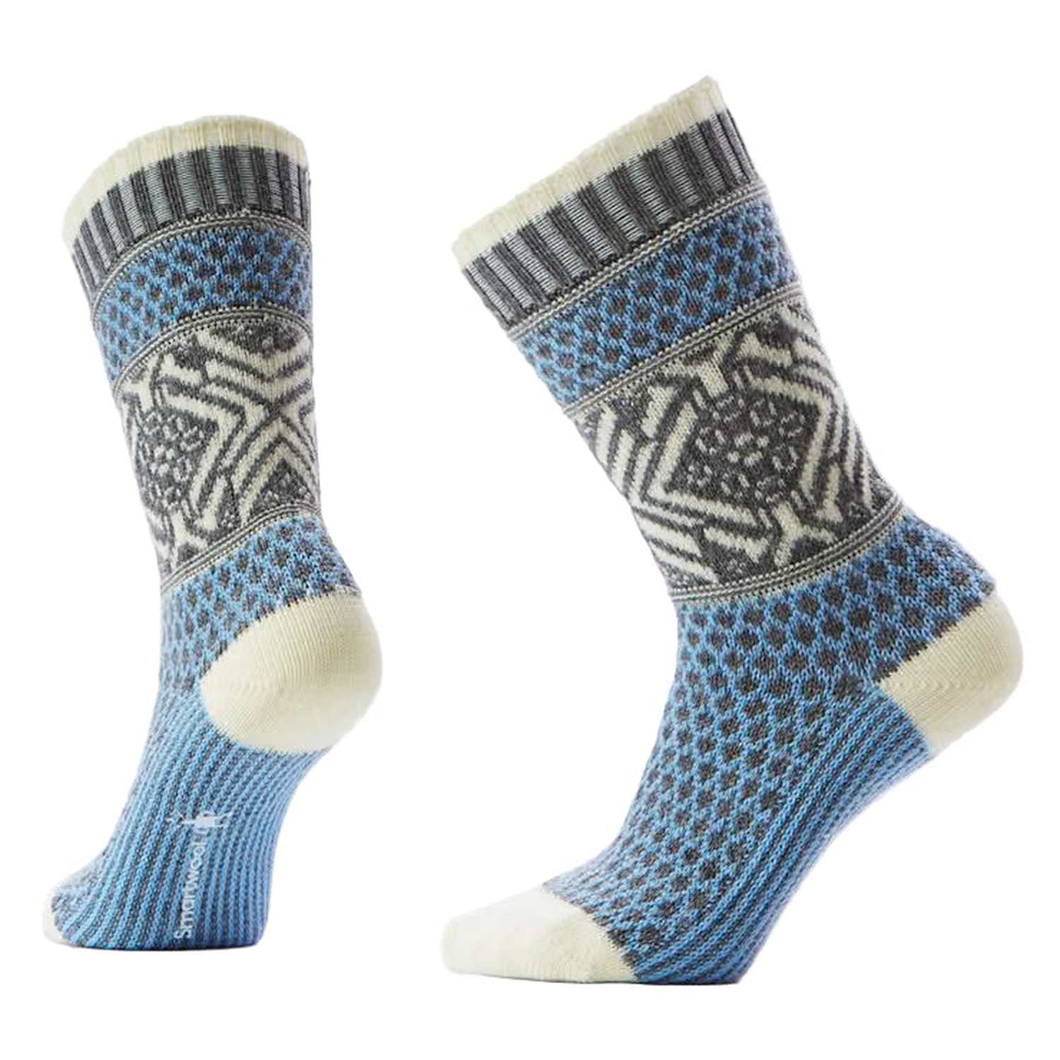 Women's Everyday Cozy Popcorn Snowflake Pattern Crew Socks - Image 2