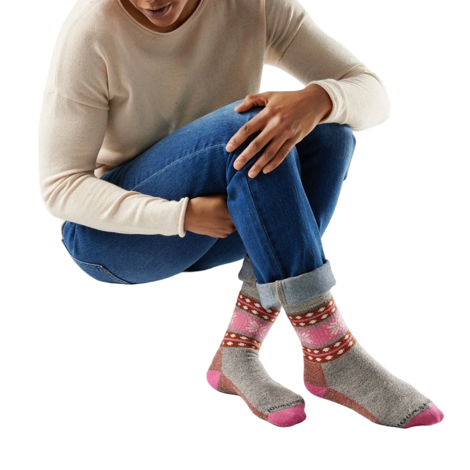 Women's Everyday Cozy Snowflake Dream Crew Socks - Image 2