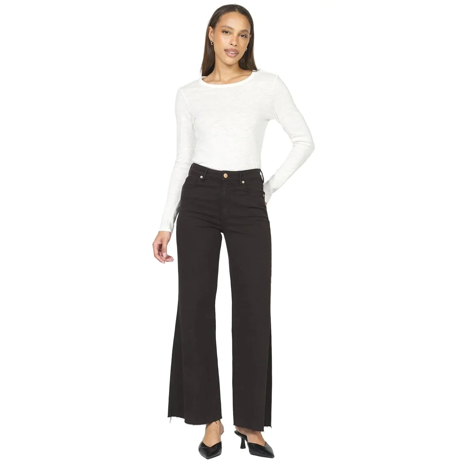 Women's Fiona Super High Rise Wide Leg Jeans - Image 8