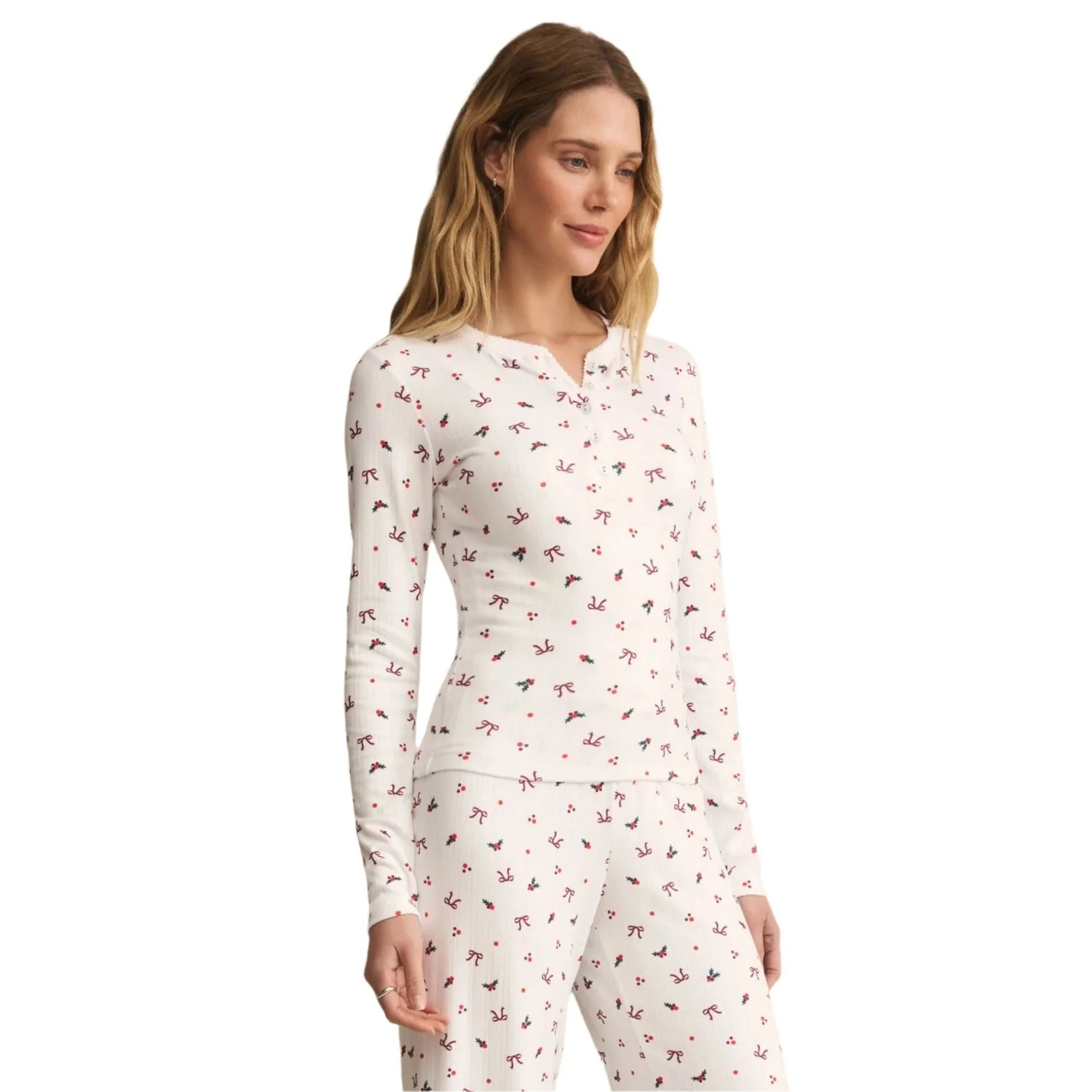 Women's Holly Long Sleeve Pointelle Top - Image 4