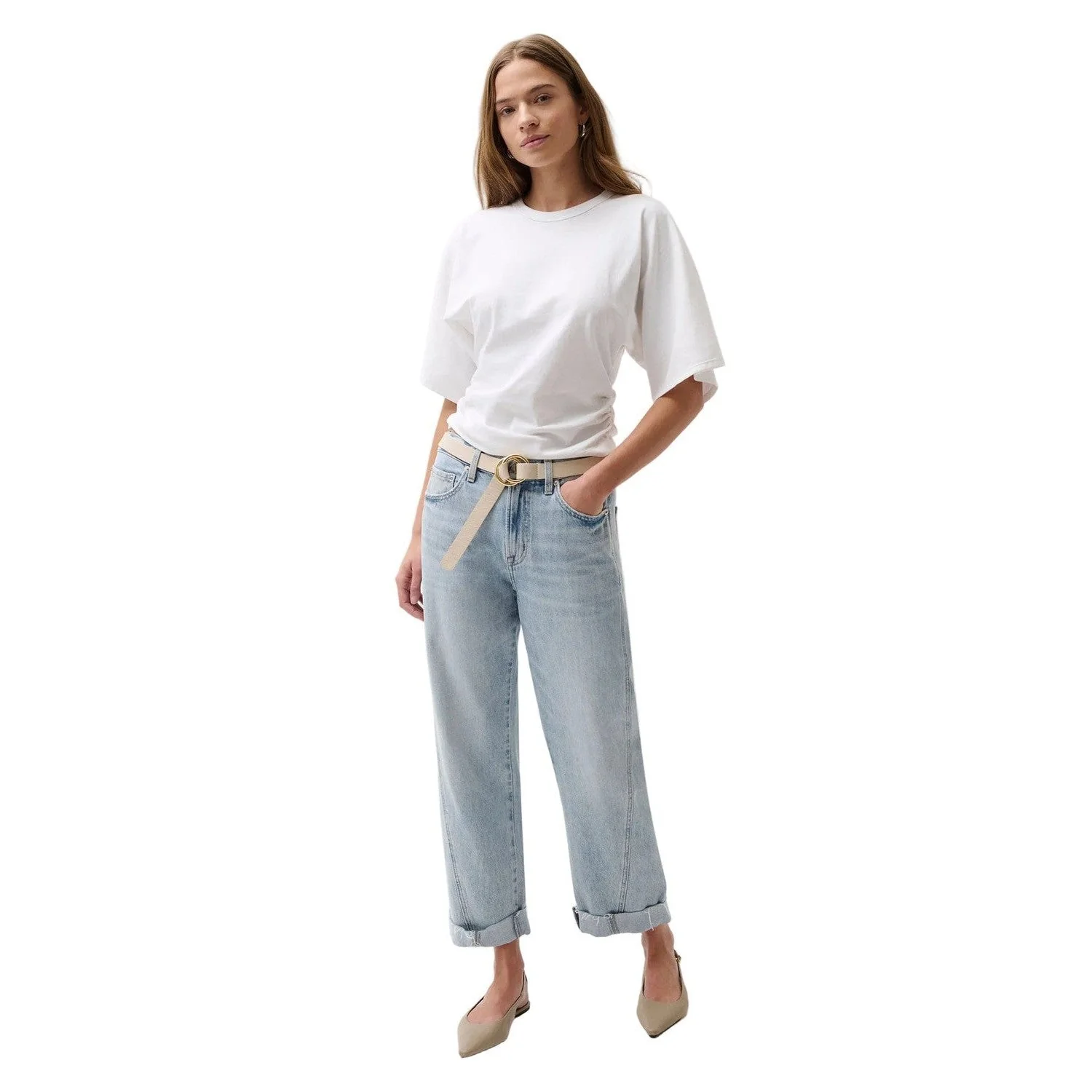 Women's Kacey Mid Rise Cuffed Boyfriend