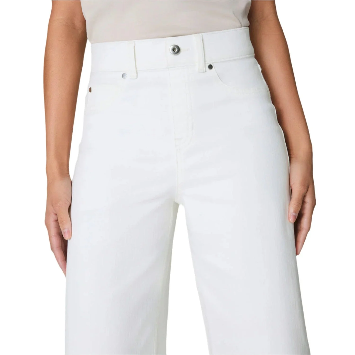 Women's Pull-On Cropped Wide Leg Jeans - Image 9
