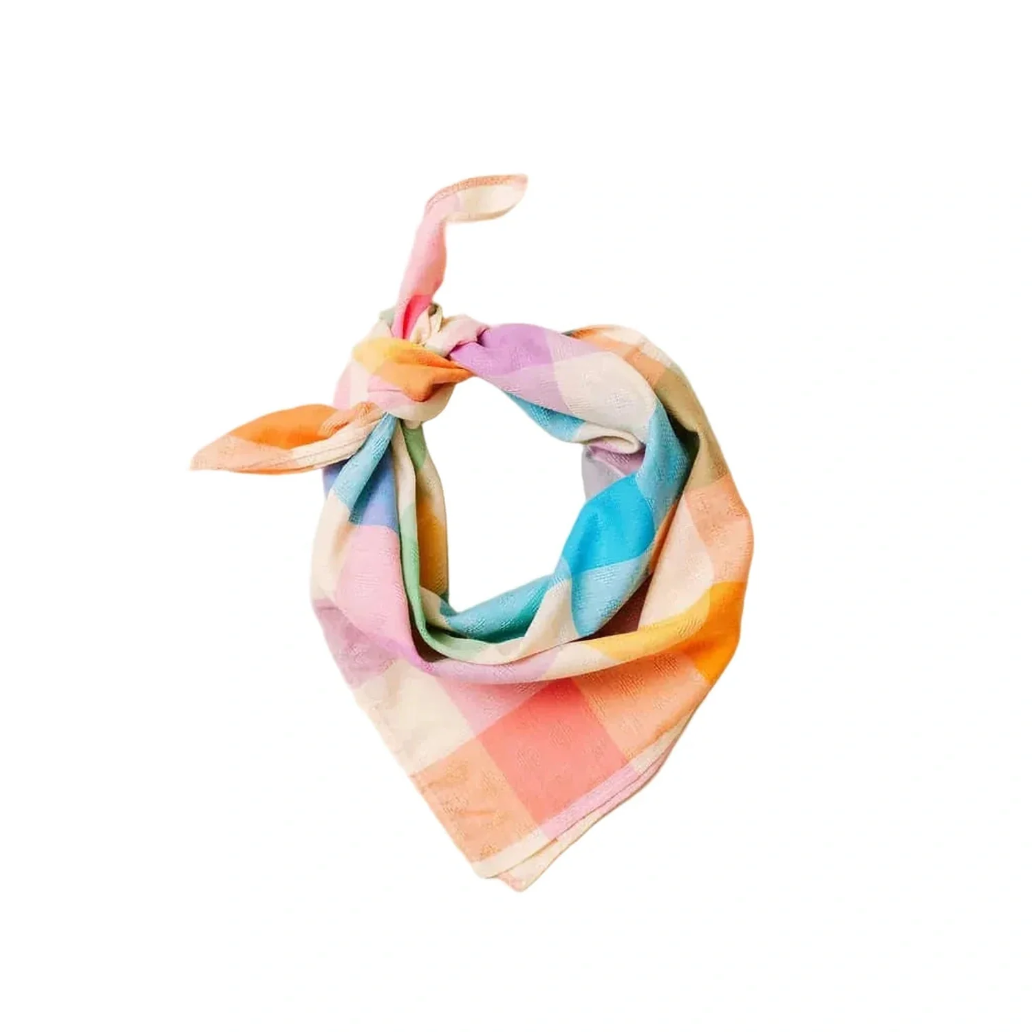 Women's Rainbow Plaid Scarf - Image 5