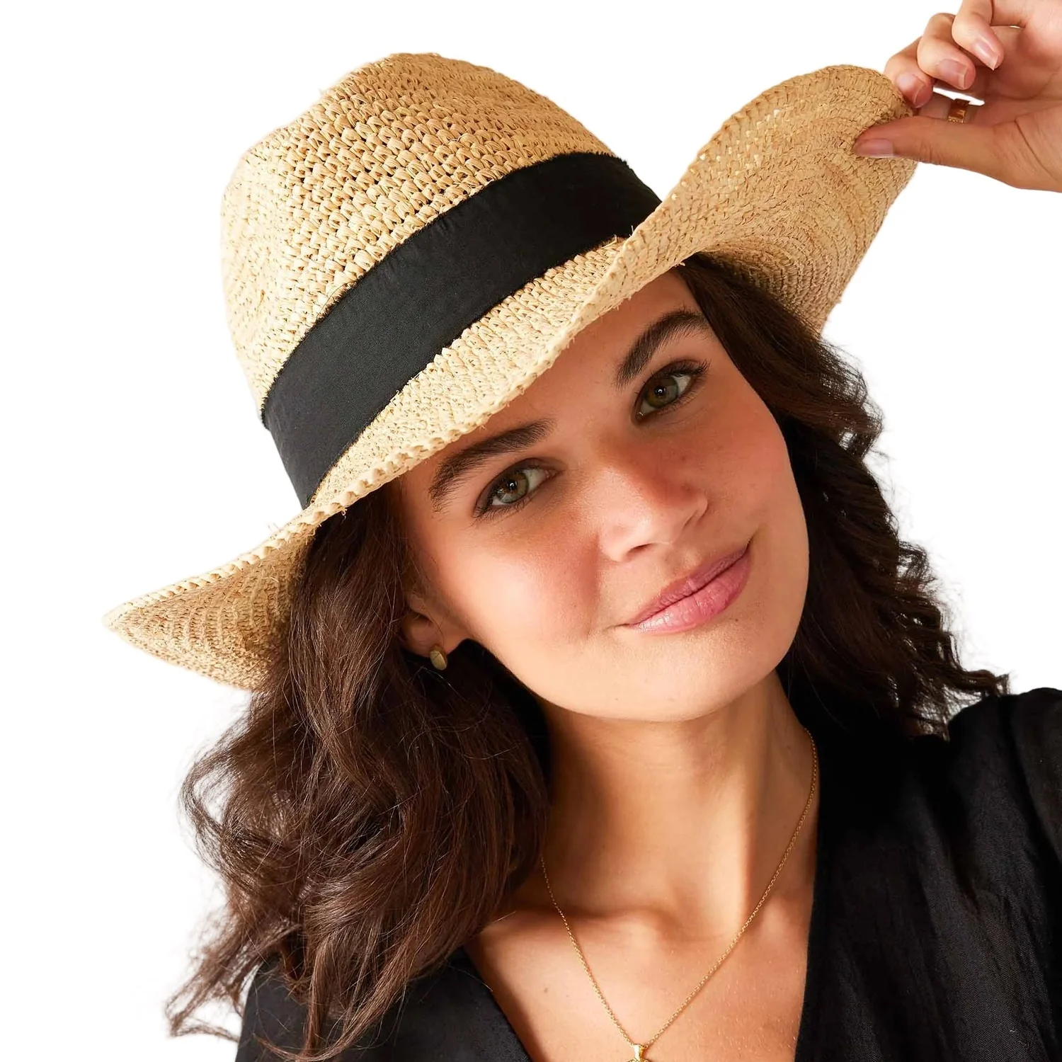 Women's Seagrove Straw Hat | Black - Image 2