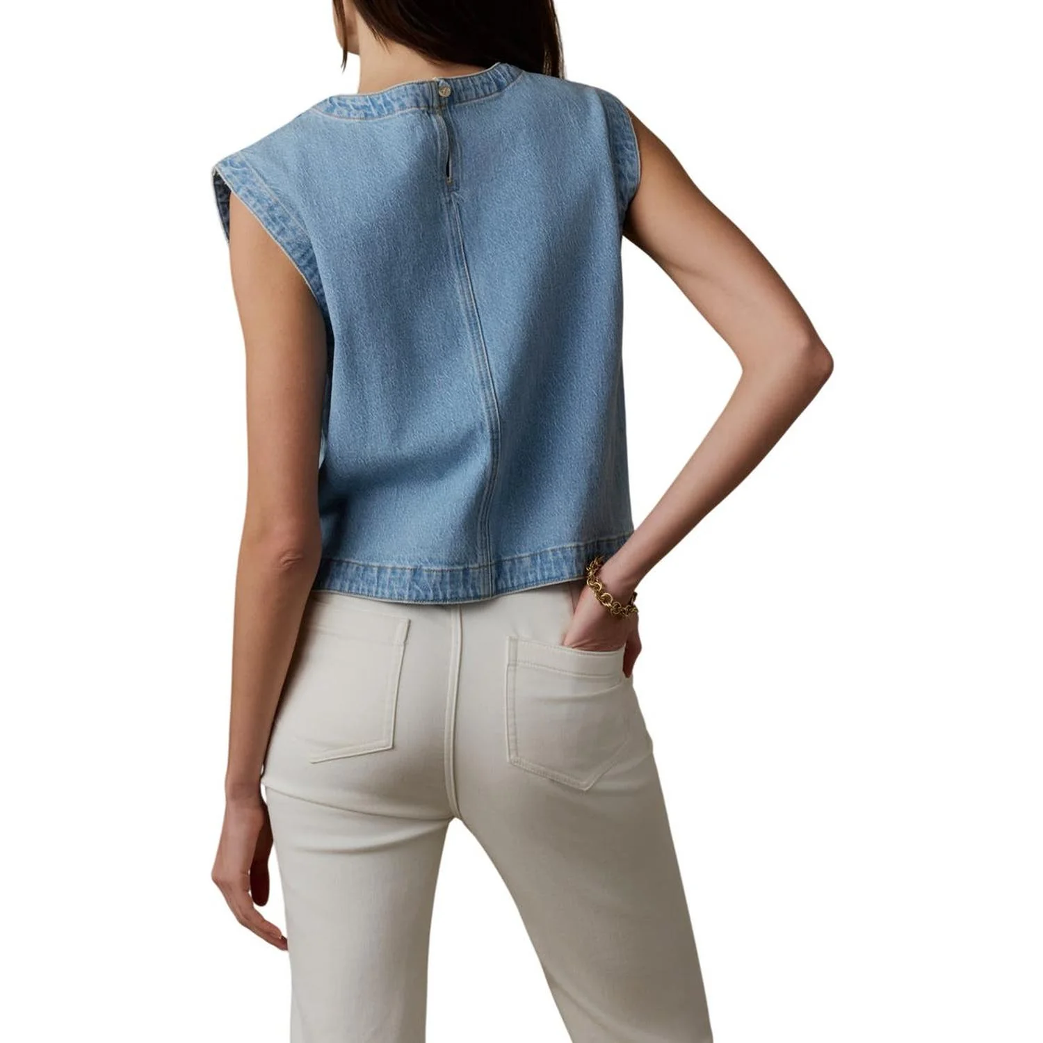 Women's Solstice Denim Shell Top - Image 2