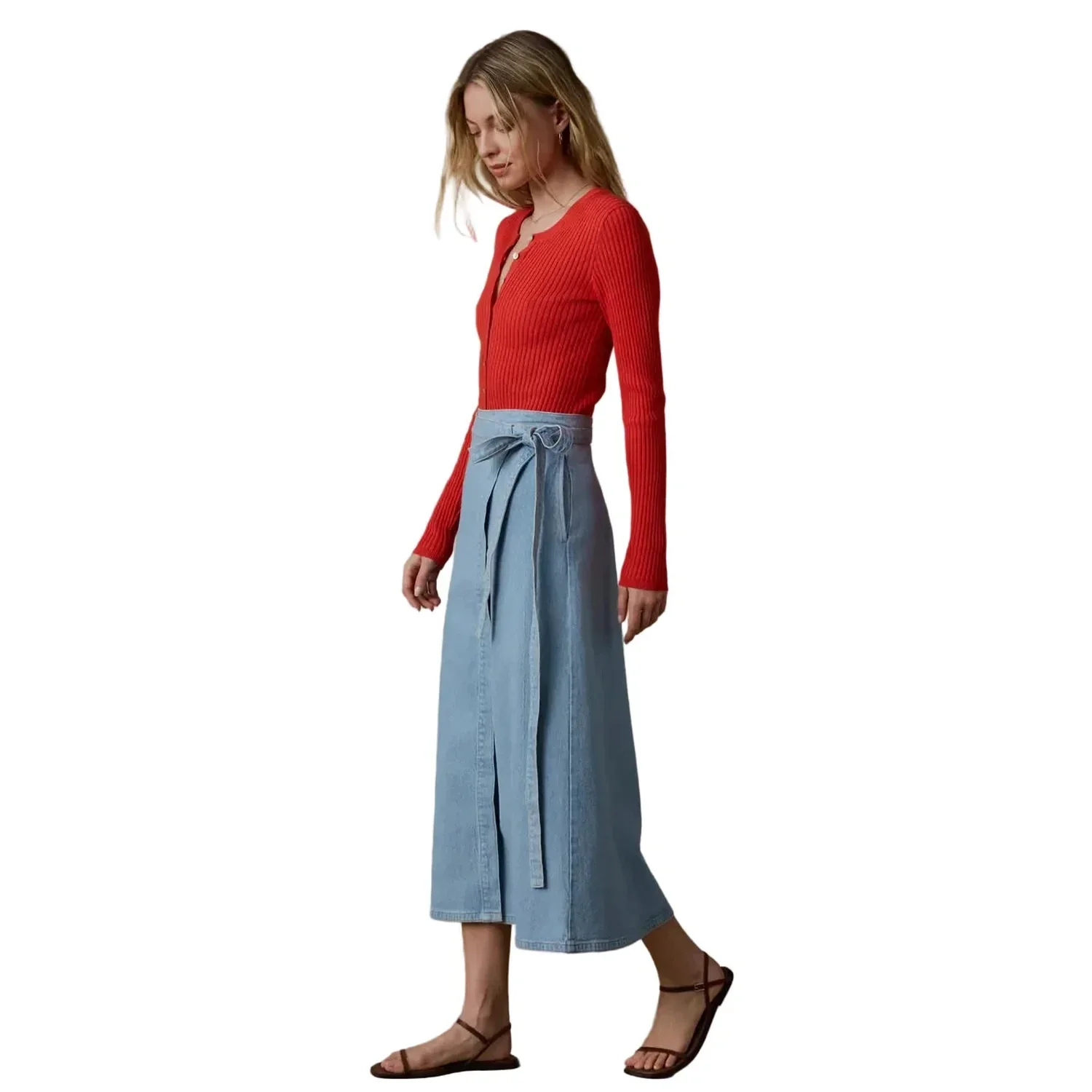 Women's Solstice Denim Wrap Skirt - Image 4