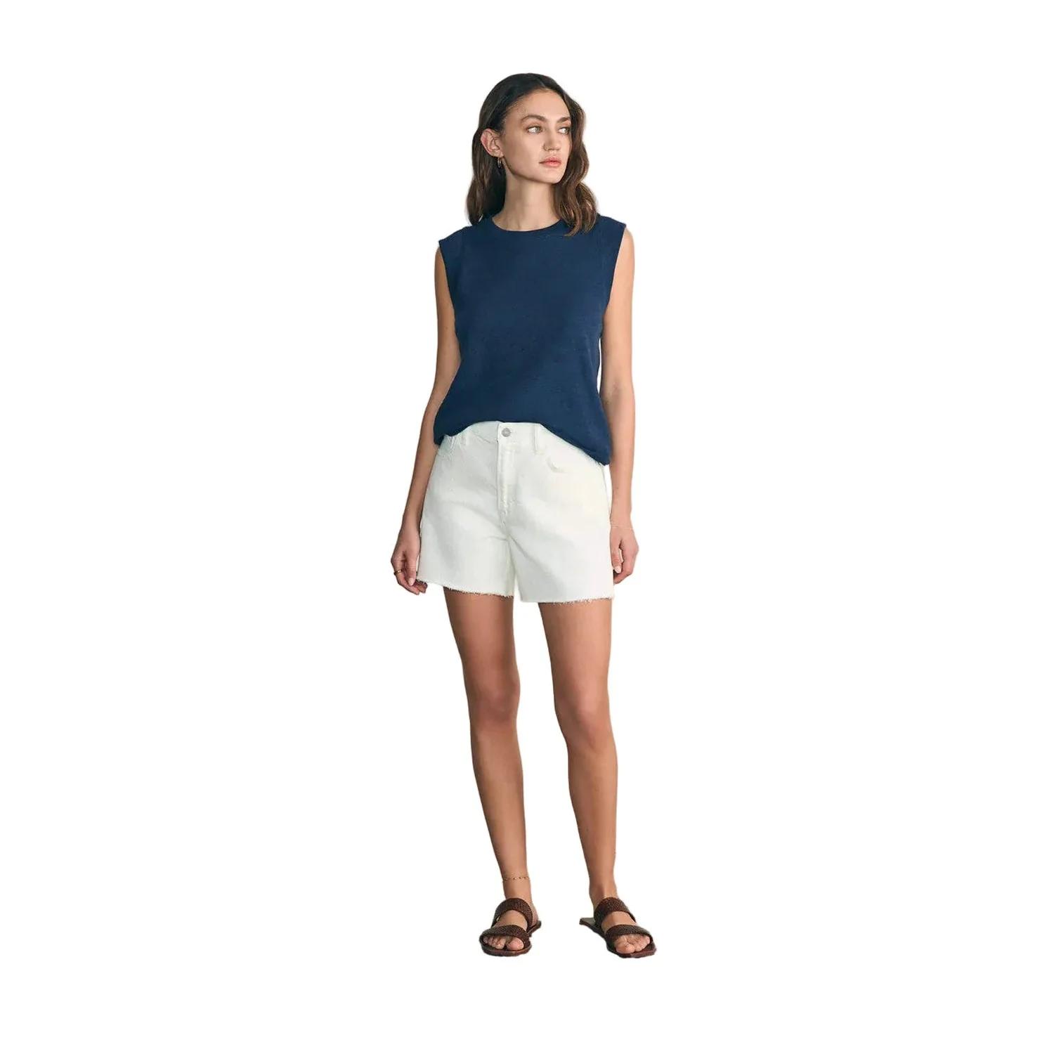 Women's Sunwashed Slub Muscle Tank - Image 11