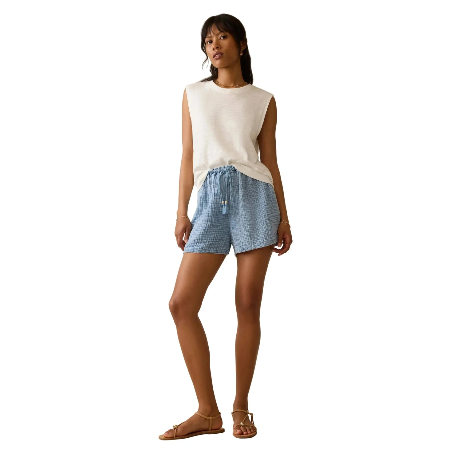 Women's Sunwashed Slub Muscle Tank - Image 14