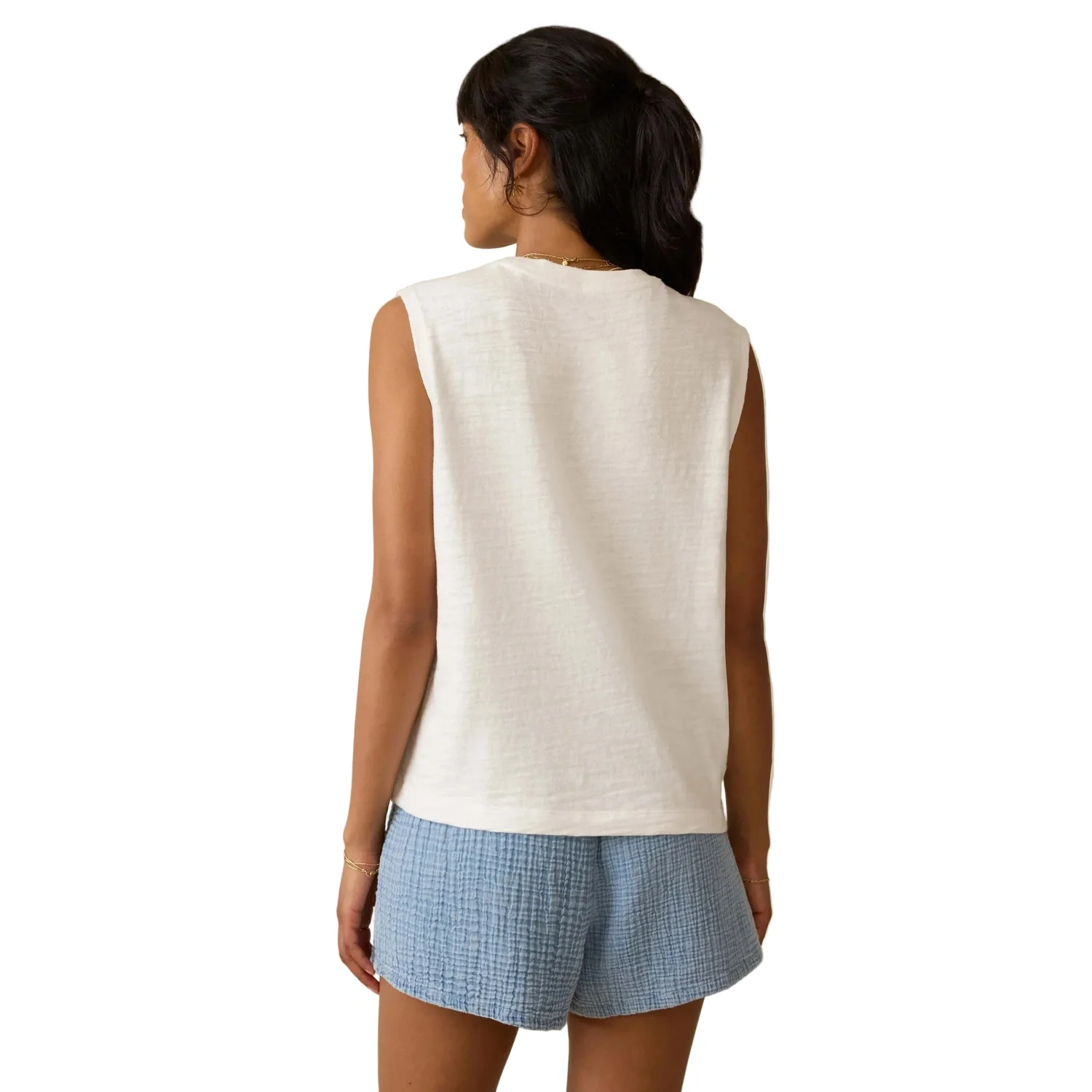 Women's Sunwashed Slub Muscle Tank - Image 15