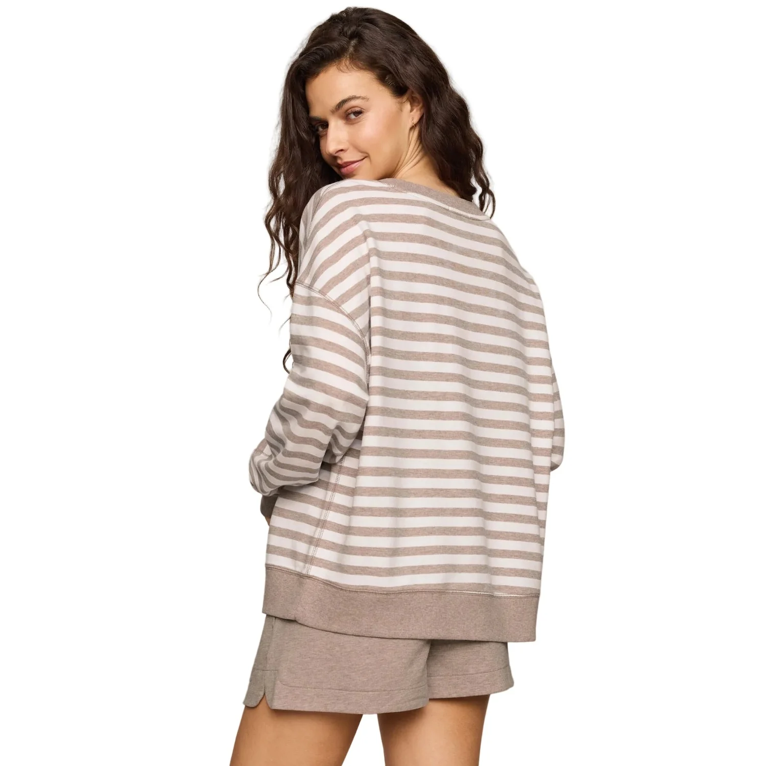 Women's Everyday French Terry Striped Crew - Image 3