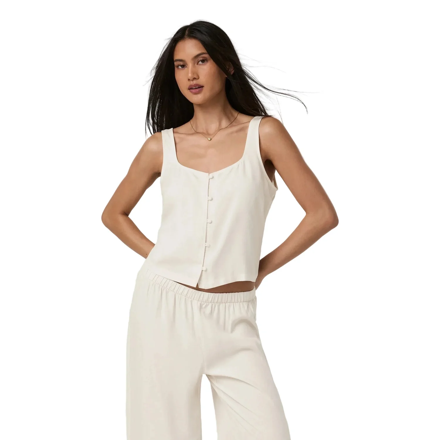 Women's Trestles Twill Button Up Top - Image 5