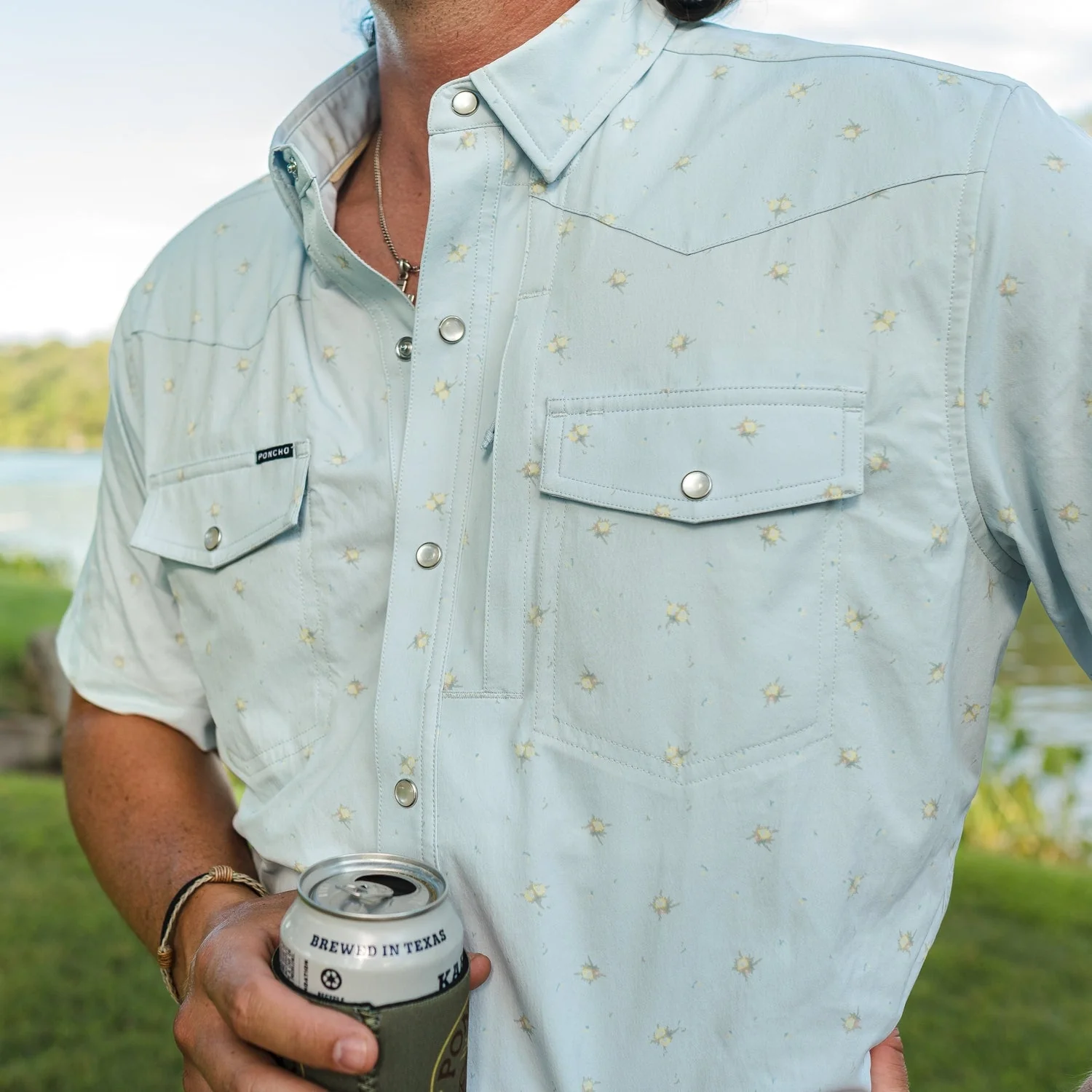 Men's Western Pearl Snap Shirt Short Sleeve - Image 24