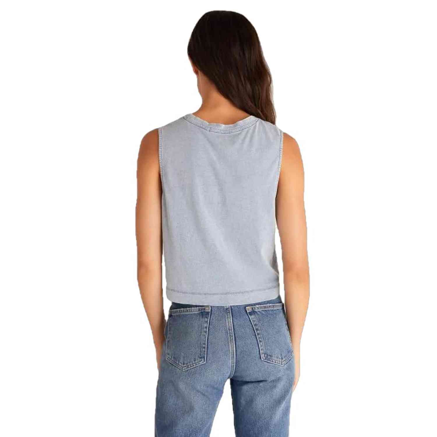 Women's Sloane Jersey Denim Muscle Tank - Image 8