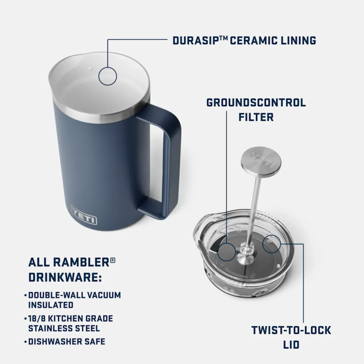 YETI Rambler 34oz French Press - Image 3